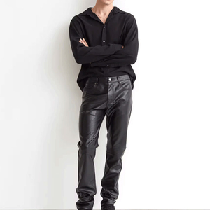 Motorcycle Protective Leather Textile Pants Windproof & Abrasion Resistant <b>Men</b> Leather Textile Pants - Product Image 3