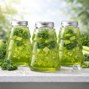 Botella de Plástico PET de 500 ml con Tapa de Rosca para Envasado de Bebidas como Té con Leche, Jugo y Café, Diseño de Árbol de Navidad - Product Image 2