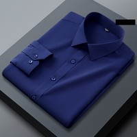 Chemises habillées décontractées à manches longues en satin mélangé lin extensible dans les quatre sens, col montant, pour hommes, fabrication OEM, livraison directe