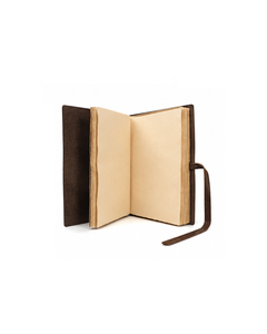 Carnet en cuir céleste – Couverture gravée Licorne, Étoiles et Lune, Journal artisanal antique avec papier à bords festonnés - Product Image 3