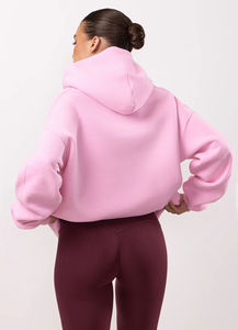 Sudadera Oversize Rosa Candy para Mujer con Hombros Caídos, Antiarrugas, Transpirable, con Bordado 3D Frontal, Estilo High Street, Venta al por Mayor - Product Image 2