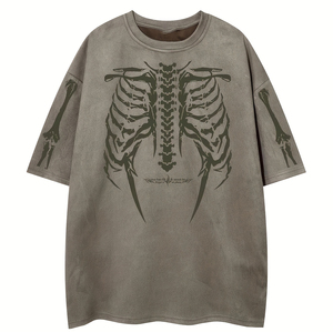 T-shirts Hip Hop Oversize Personnalisés Tendance pour Hommes – Classiques 100% Coton Manches Courtes Col Rond Grammage Lourd 400g - Product Image 1