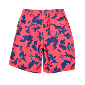 <b>Men's</b> Red Blue Print Board Shorts Quick Dry Drawstring Casual Swim <b>Trunks</b> Short Length Mid Waist Polyester Fabric - Product Image 2