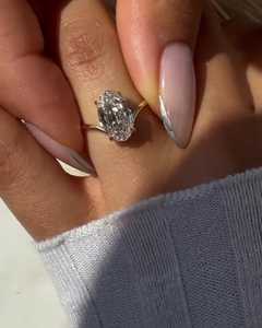 Anillo de compromiso de diamante cultivado en laboratorio de 2.5 quilates, corte ovalado escalonado, clásico, ondulado y curvo, al por mayor, bandas modernas de oro macizo de 14k y 18k para mujer - Product Image 5