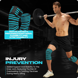 Bandes de genou élastiques en néoprène robustes pour la musculation avec protection professionnelle - Product Image 6