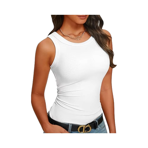 Débardeur dos nageur respirant pour femme, style athlétique, sans manches, décontracté, mode estivale, confortable à porter - Product Image 1