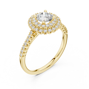 Anillo de Compromiso de Oro Blanco de 14K con Diamante Cultivado en Laboratorio, Corte Redondo, para Mujer |   Diamante Cultivado Nuevo - Product Image 6