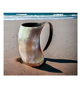Taza de cuerno para beber vikingo tallada a mano Original 100% Base de madera pulida a prueba de fugas Diseño de animales elegante para restaurante en casa para - Product Image 3