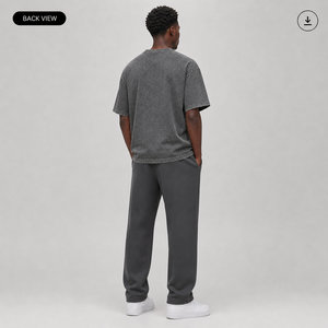 OEM Heavyweight Canvas 420GSM Custom Washed Men's Casual Jogger Pants 100% Cotton Eco-Friendly Breathable Quick Dry - Product Image 5