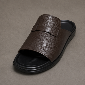 LEATHER STUDIO Handmade High Quality Unisex Genuine Leather Sandals Flat Massage Upper Suede Lining Slip Resistant - Product Image 2