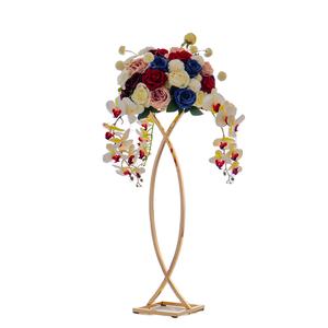 Centros de Mesa de Boda de Metal Dorado de Lujo, Decoraciones de Mesa, Jarrones - Product Image 1