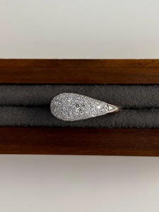 14K Gold Pavé <b>Dome</b> Lab Grown Diamond <b>Ring</b> Bombé Statement <b>Ring</b> Iced Out Cocktail <b>Ring</b> Bold Luxury Diamond Band Design - Product Image 3