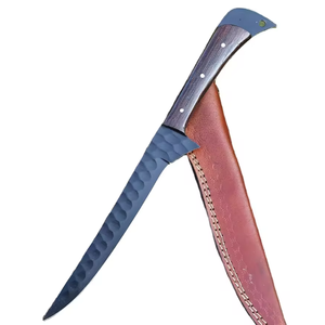 Couteau à filet flexible professionnel pour désosser la viande, lame en acier au carbone, manche en bois Pakka, design ergonomique, extra tranchant - Product Image 1