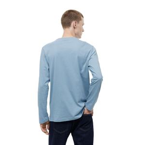 2024 T-shirt à manches longues basique lourd pour hommes pur coton coupe ample taille personnalisée couleur unie conception vierge pour l'exportation BD - Product Image 6