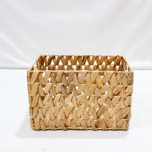 Cesta de Almacenamiento Rectangular de Jacinto de Agua Natural Ecológica, Organizador Tejido con Asas para Hogar, Baño y Cocina - Product Image 6