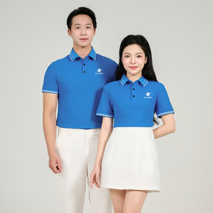 Unisex Plain Polo <b>Shirt</b> 65 Cotton 35 Polyester Lightweight and Cool Multiple Colors Cheap Bulk for Work Uniforms - Product Image 5