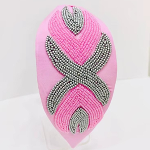 Serre-tête perlé de qualité export pour la Saint-Valentin, pour femmes et filles, rose, rembourré, avec strass, confortable, élégant et festif - Product Image 1