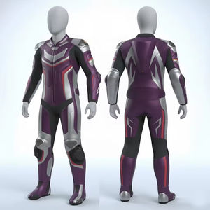 Combinaison de moto sur mesure pour homme en cuir véritable respirant avec logo imprimé – Vêtements de moto et de course automobile en gros - Product Image 5