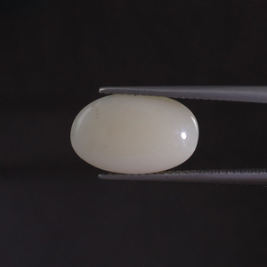 Opale blanche naturelle, pierre précieuse en vrac, 3,25 carats, taille ovale 15x9mm, 3mm, certifiée IGI, cirée/huileée, polie, légère, d'Inde, pour la joaillerie - Product Image 3