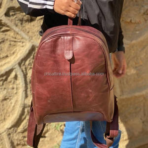 Handmade Real Crunch Leather Backpack <b>Women's</b> <b>Rucksack</b> Leather Backpack <b>Women</b> Office and Travel Backpack - Product Image 3