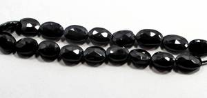 Cuentas ovaladas facetadas de espinela negra natural, hilo de piedras preciosas, cuentas sueltas para la fabricación de joyería al por mayor - Product Image 3