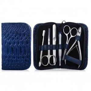 Morje Surgical Luxurious Blue <b>Nail</b> <b>Kit</b> with Stainless Steel Tools Professional Portable Manicure Set Case 10 in 1 - Product Image 1