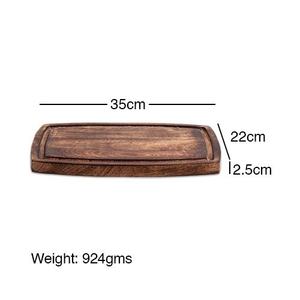 Handcrafted <b>Carved</b> Eco-Friendly Chopping Board in Mango <b>Wood</b> with Handle 2.0cm Thick for Kitchen Cutting <b>Tools</b> and Meal Prep - Product Image 4