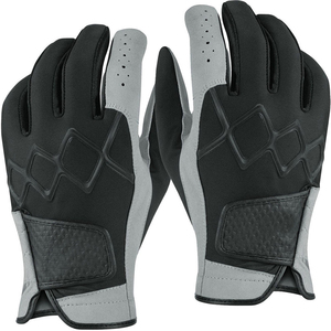 Guante de golf blanco y negro de cuero genuino para mano derecha, antideslizante, con cierre de tirar, unisex, deportivo - Product Image 5