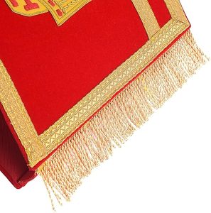High Priest Royal Arch Chapter Cuff - <b>Red</b> Velvet With Gold Fringe Metal type Brass Gem type No gemstone - Product Image 4