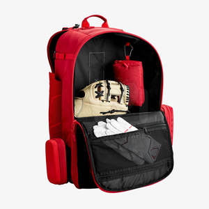 Red Sports <b>Backpack</b> with Padded Straps and Side Pocket Solid Design for Active Use Fashion Compact Waterproof Anti-Theft - Product Image 4