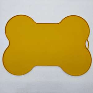 Tapete de Silicona para Alimentación de Mascotas, Forma de Hueso, 1 cm, Impermeable, Antiderrames, para Comederos de Mascotas - Product Image 3