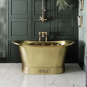 อ่างอาบน้ำทองแดงแท้ทำมือสุดหรู อ่างอาบน้ำโลหะแบบลอยตัว สำหรับโรงแรม วิลล่า ดีไซน์ตกแต่งห้องน้ำสไตล์โมเดิร์น - Product Image 1