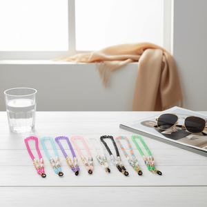 N Fashion <b>Beaded</b> Necklace 70Cm <b>Plastic</b> Chain With Lock Buckle For Glasses And Neckwear Multi Color Options - Product Image 3