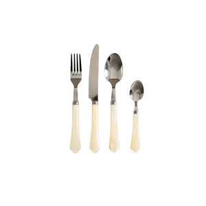 Ensemble de couverts en nacre vintage en acier inoxydable, couteaux et fourchettes royales gravées, vente en gros pour mariages et réceptions - Product Image 6