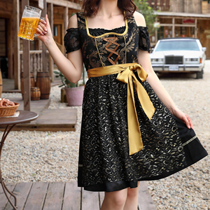 Última Novedad 2026: Vestido Dirndl Único - Traje Alemán Oktoberfest Bávaro - Elegante Dirndl para Halloween - Product Image 4