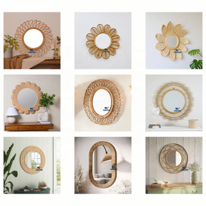 Flexible MOQ RATTAN ESPEJO RATTAN BOHO ESPEJOS DE PARED ENMARCADOS de Vietnam Exportador Alta calidad Venta caliente Diseño personalizado - Product Image 2