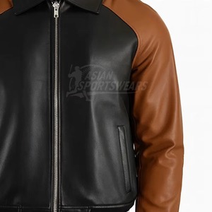 Chaqueta Varsity de Moda para Hombre, Chaqueta de Béisbol de Lana y Cuero Premium, Servicio de Muestras de Fábrica Personalizado OEM ODM - Product Image 2