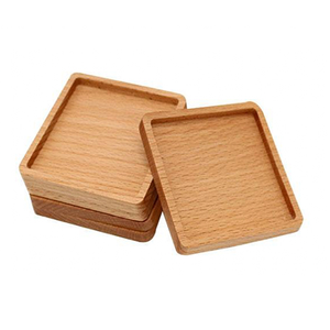 Wooden Square <b>Coaster</b> <b>Set</b> Of 4 Pcs With Wood Finished For Hot & Cold Cover Of Beverage Kitchenware <b>Coaster</b> <b>Set</b> - Product Image 2