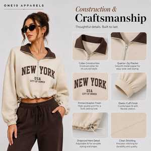 เสื้อครอปผู้หญิงแบบ 2 in 1 ผูกเชือกปิดด้านหน้า - Product Image 1