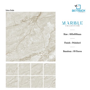 กระเบื้องพอร์ซเลนขนาด 600x600 มม. สำหรับปูพื้นและผนัง  สามารถกำหนดความหนาได้  กระเบื้องพอร์ซเลน 60x60 สำหรับบ้านและโรงแรม ผิวเคลือบเงา - Product Image 3