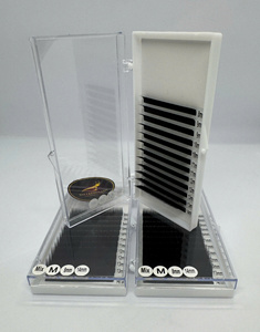 <b>Individual</b> <b>Lash</b> Tray Classic Eyelash Extensions Korean PBT Natural Soft Black Matte Single <b>Lashes</b> C CC D Curl Wholesale Premium - Product Image 5