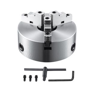 10FT Pneumatic Self-Centering Lathe Chuck 0.24-9.84 In/6-250 mm Clamping Range <b>T</b> <b>Key</b> Fixing Screws Hexagon 3 Jaw Lathe Chuck - Product Image 1