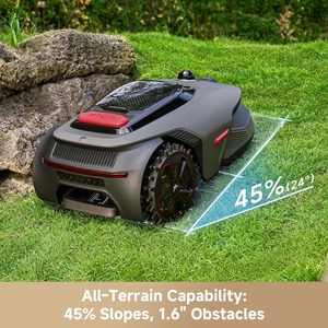 Ultra 1000 Robot Lawn Mower Wire Free for 1/4 Acre, RTK-Free+360° 3D LiDAR+AI Vision Auto Mapping, Zero-<b>Edge</b> Cutting - Product Image 3