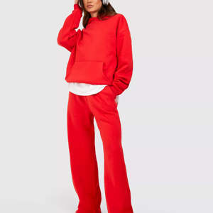 Chándal de Invierno para Mujer, Corte Regular, Tallas Grandes, Bordado, 100% Algodón, Estilo Urbano, Personalizable, Gran Venta - Product Image 1