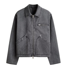 Veste vintage en denim, veste de travail d'hiver décontractée, veste en toile pour chauffeur de camion, vêtements de travail pour hommes, veste chaude et confortable pour hommes - Product Image 1