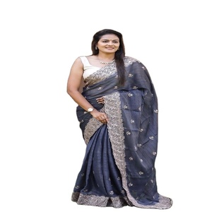 Salwar Kameez de Seda Georgette de Rayón Banarasi Pesado sin Coser para Mujer, Vestido Tradicional Indio Bordado Sin Arrugas - Product Image 1
