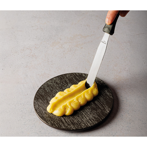 Set di 2 mini spatole per pasticceria e cucina in acciaio inossidabile con manici neri - Product Image 3