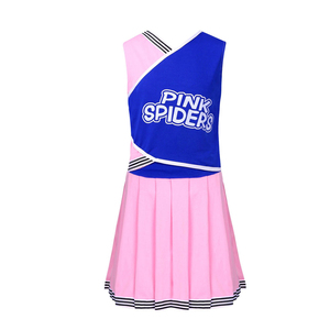 Dernières tendances de la mode, uniformes de cheerleading sans manches, sur mesure, style unique, qualité supérieure, impression numérique, 100% polyester, nouveaux uniformes - Product Image 1