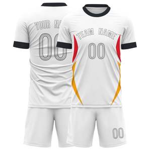 Uniforme de Fútbol Personalizado por Sublimación de Secado Rápido, Camisetas de Fútbol para Hombre, 100% Poliéster, Impermeables, Transpirables, Antibacterianas, Cortas - Product Image 1