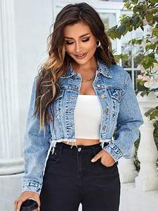 Chaqueta de moda para mujer, de invierno, con logo frontal, transpirable, de punto, con dobladillo sin rematar, manga larga, con botones y bolsillos. - Product Image 5